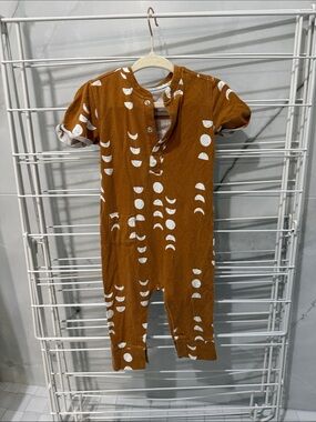 Loulou lollipop Moon-Print Kids One-Piece Romper